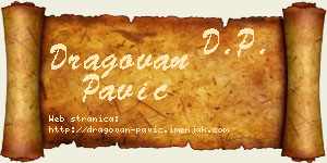 Dragovan Pavić vizit kartica